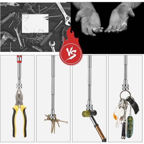 4 Pcs Telescoping Magnet Pickup Tool Extendable Magnetic Stick Pick up Grab Tool - Picture 6 of 7